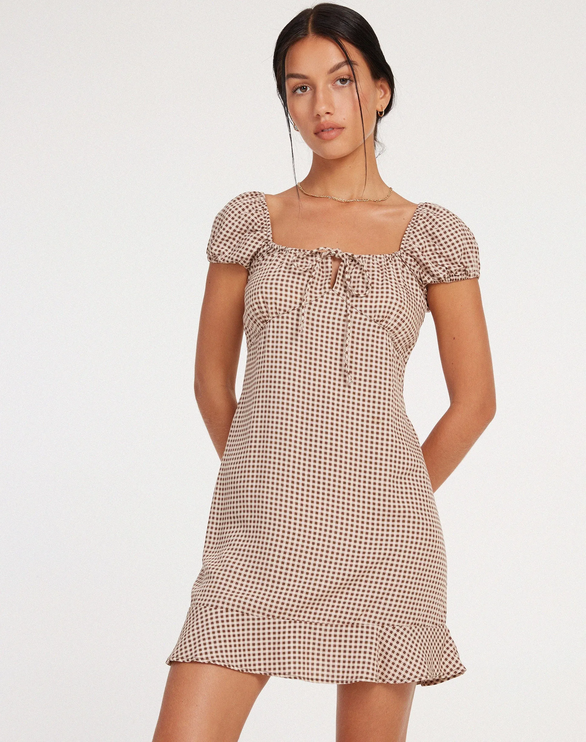 Galaca Mini Dress in Mini Gingham sold by Motel Rocks product image thumbnail 4