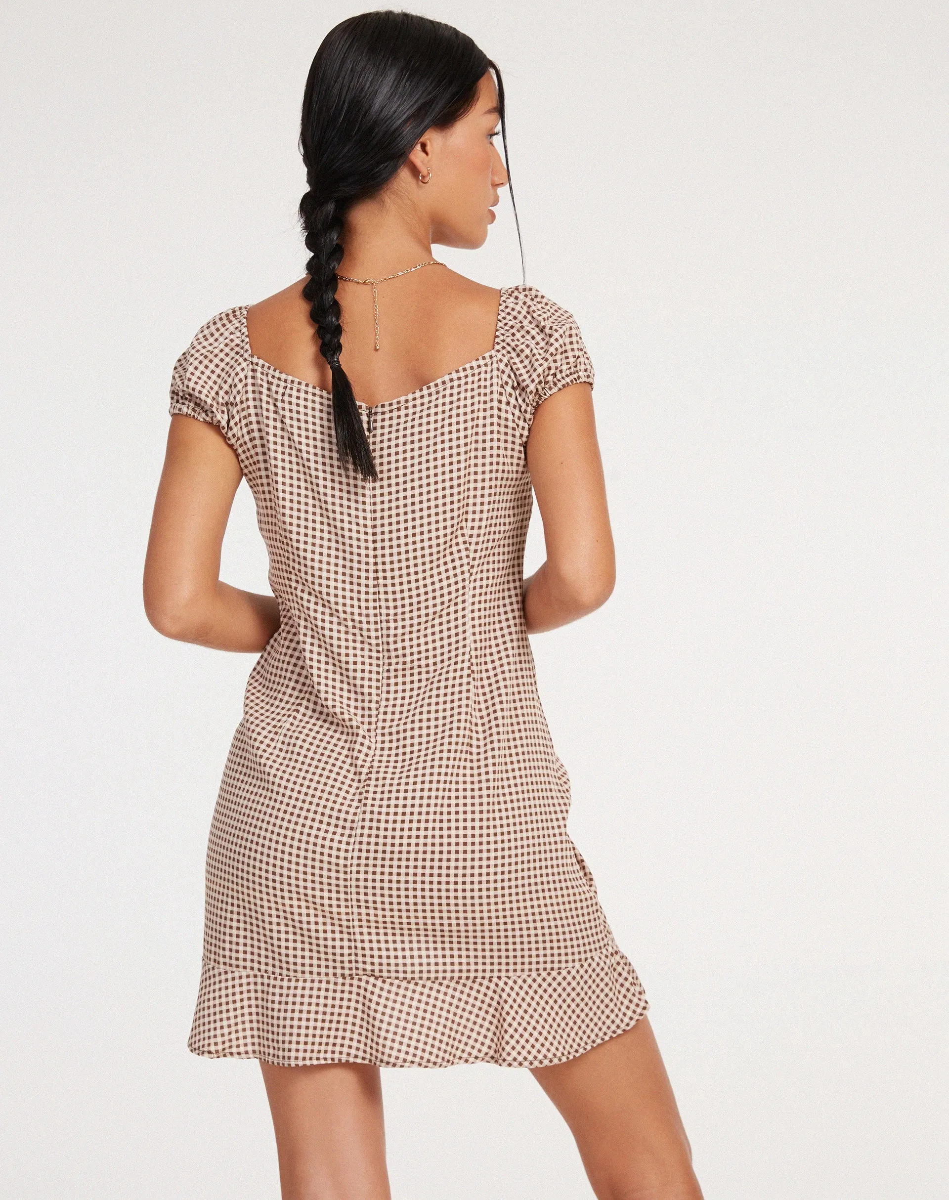 Galaca Mini Dress in Mini Gingham sold by Motel Rocks product image thumbnail 2