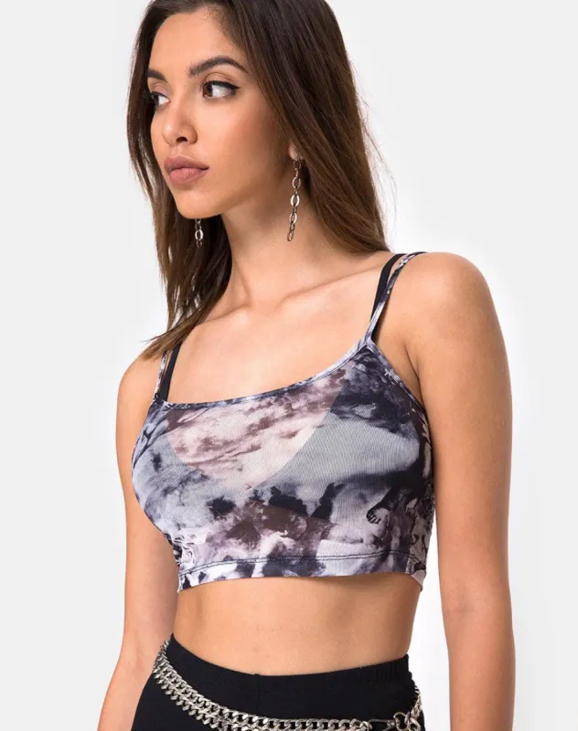 Bliss Crop Top in Cherub Mesh sold by Motel Rocks