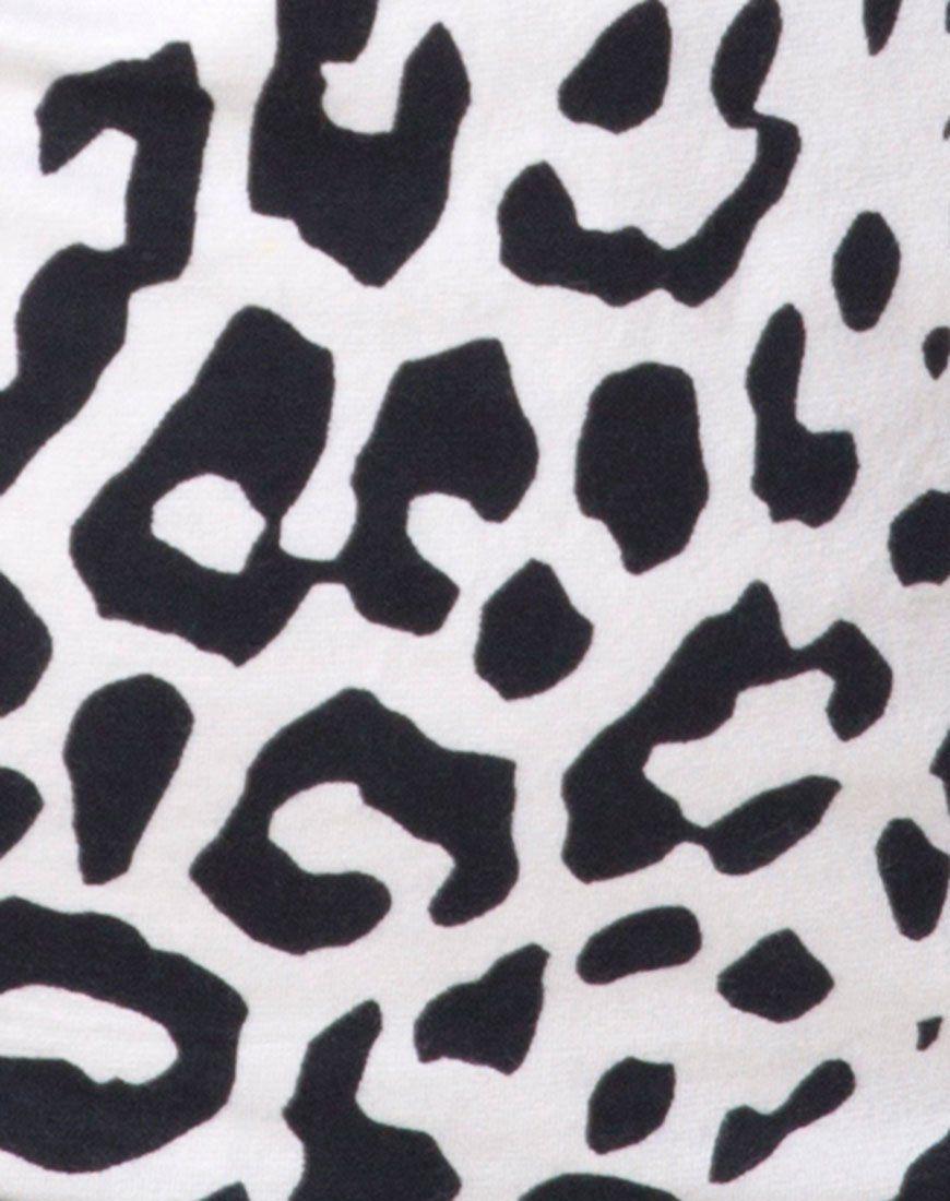 Selest Bodycon Dress in Mono Animal Grey and White sold by Motel Rocks product image thumbnail 5