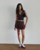 Camigi Mini Skirt in Strawberry Polka Black sold by Motel Rocks