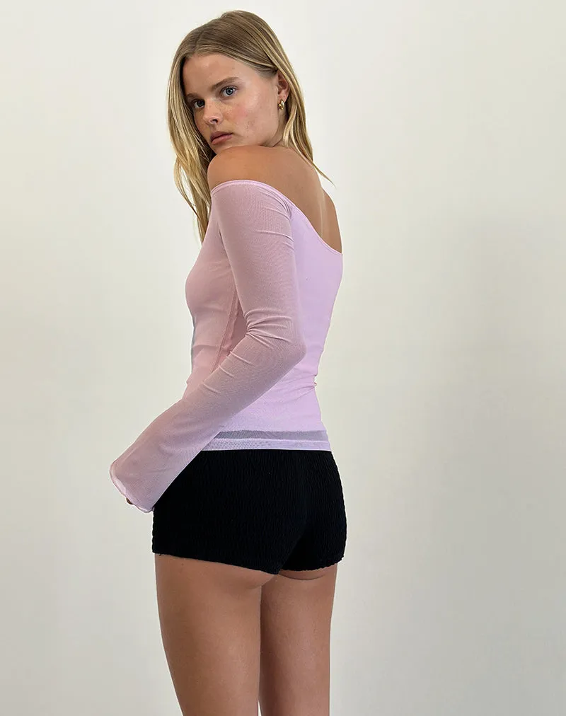 Lutana Top in Lumen Mesh Peach sold by Motel Rocks product image thumbnail 2