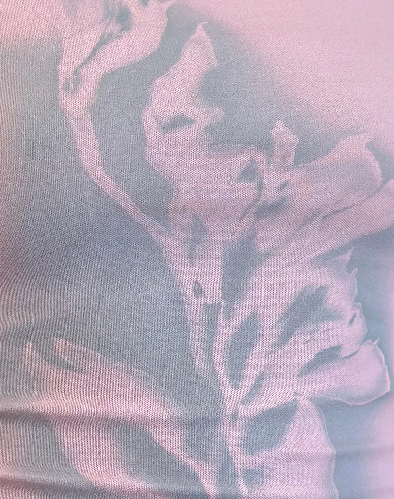 Lutana Top in Lumen Mesh Peach sold by Motel Rocks product image thumbnail 5