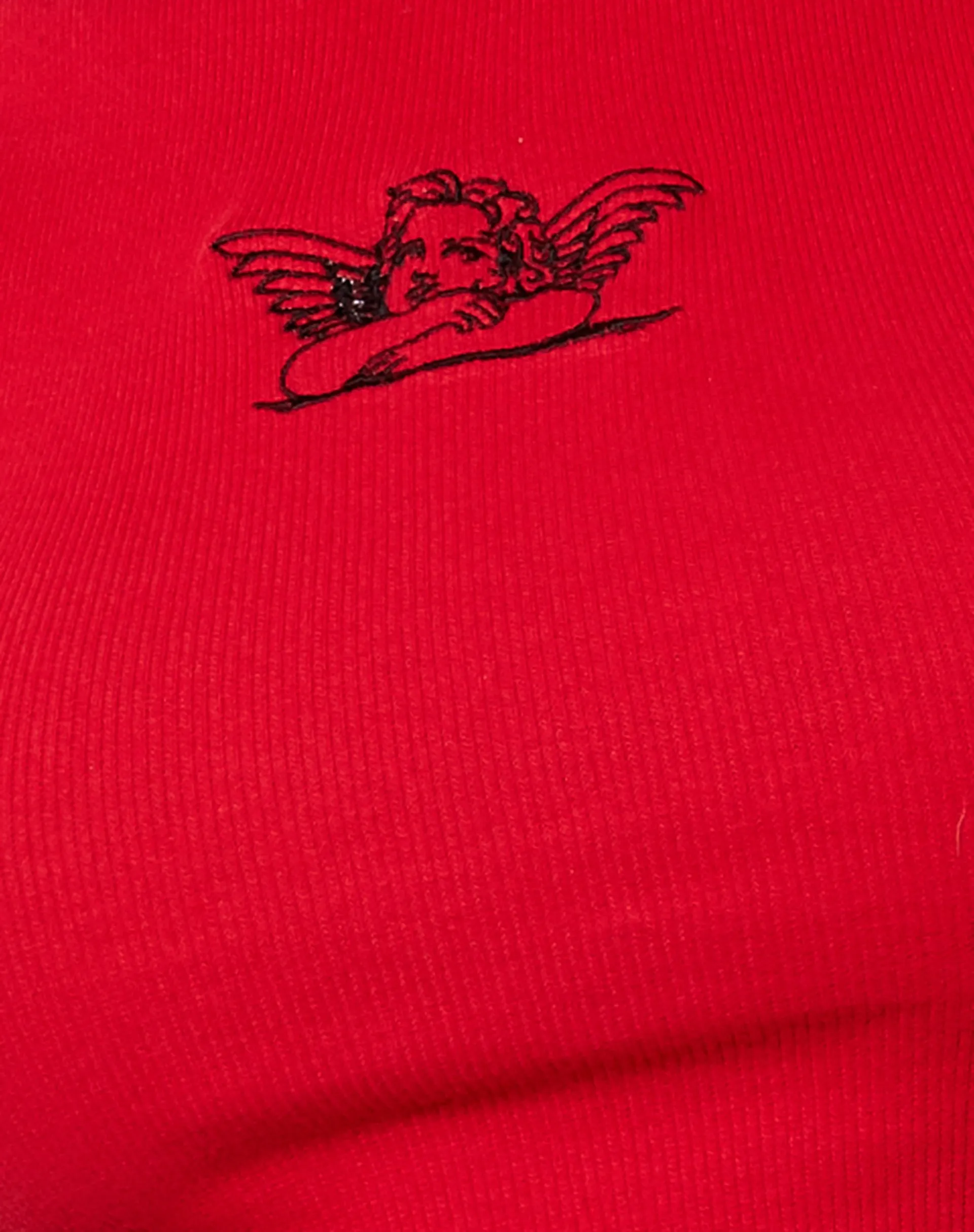 Gimon Crop Top in Racing Red Angelo Embro sold by Motel Rocks product image thumbnail 5