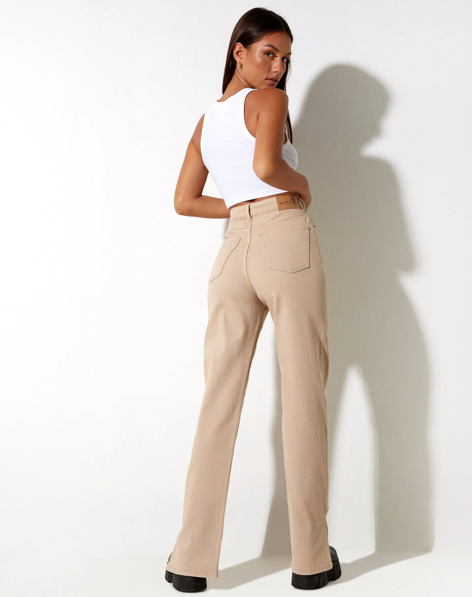 Straight Leg Jeans in Winter Sandwash sold by Motel Rocks product image thumbnail 2