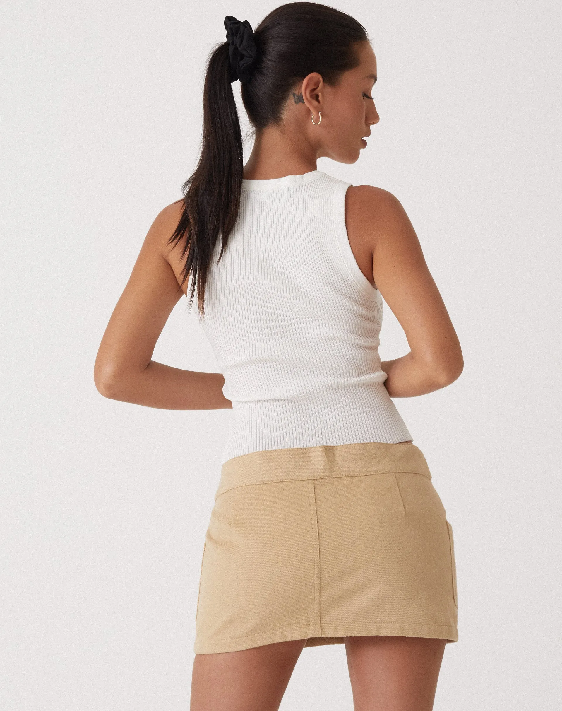 MOTEL X OLIVIA NEILL Stina Cargo Micro Skirt in Tan sold by Motel Rocks product image thumbnail 4