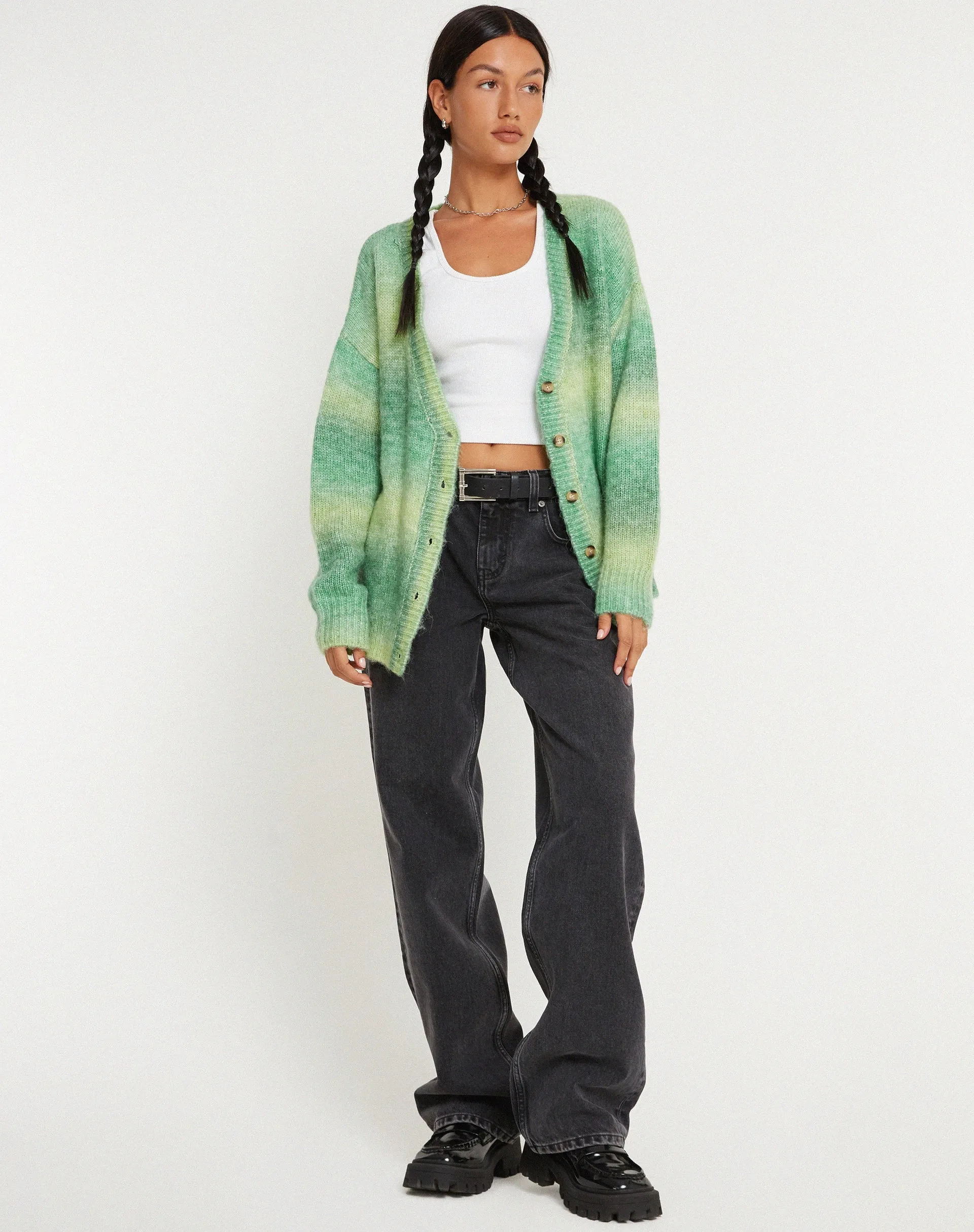 Uriela Cardi in Wool Green sold by Motel Rocks product image thumbnail 4