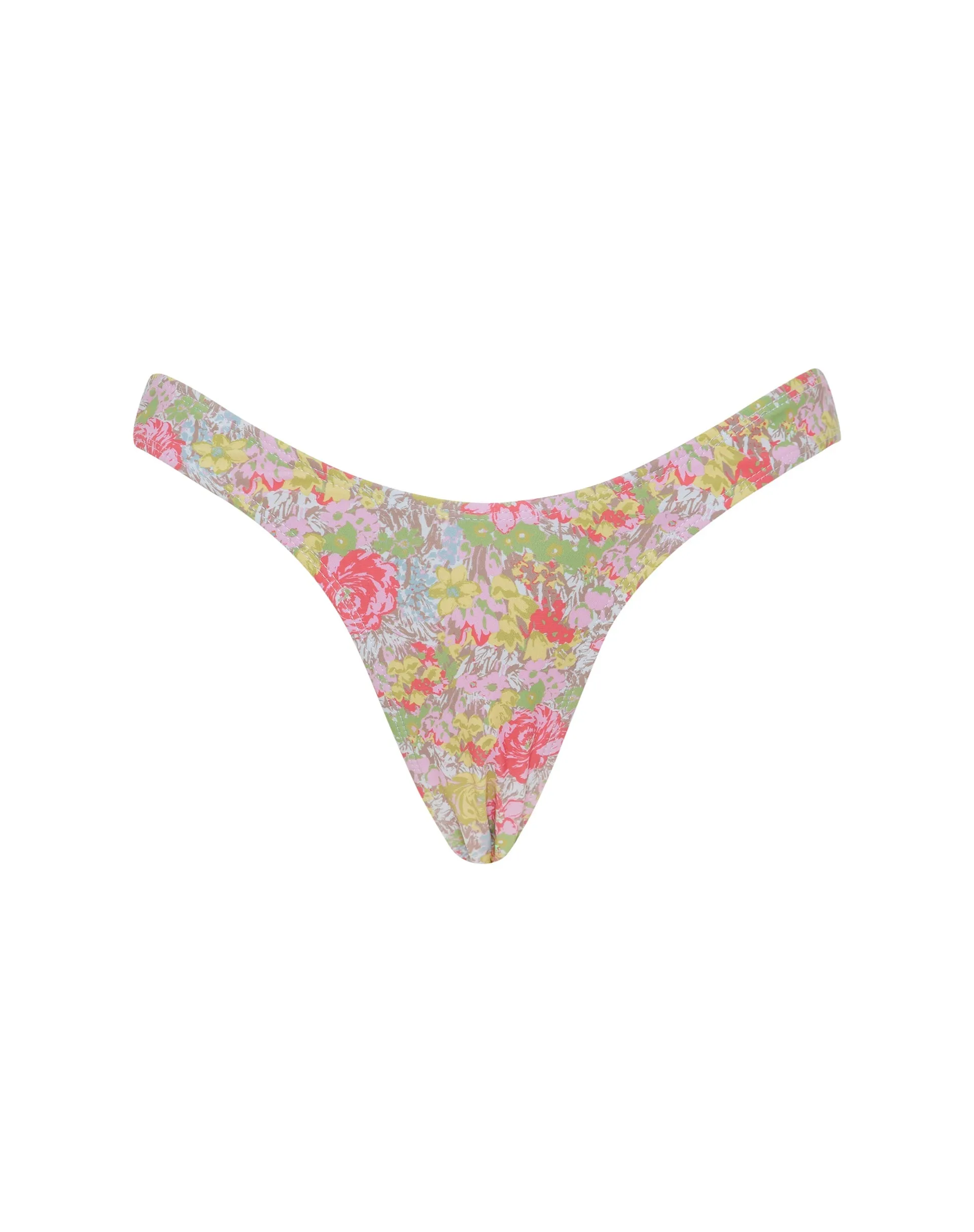 Farida Bikini Bottom in Pink Abstract Floral Swim sold by Motel Rocks product image thumbnail 5