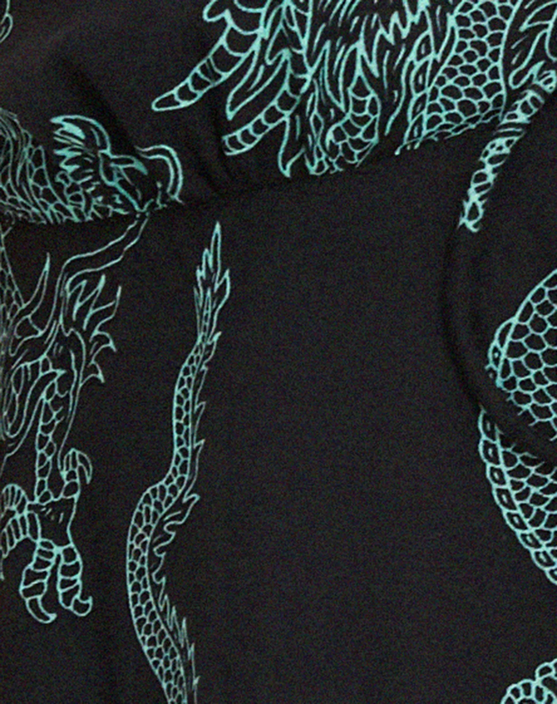 Roula Halter Top in Dragon Flower Black Mint sold by Motel Rocks product image thumbnail 5