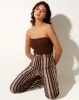 Karen Bandeau Top in Knit Chocolate sold by Motel Rocks
