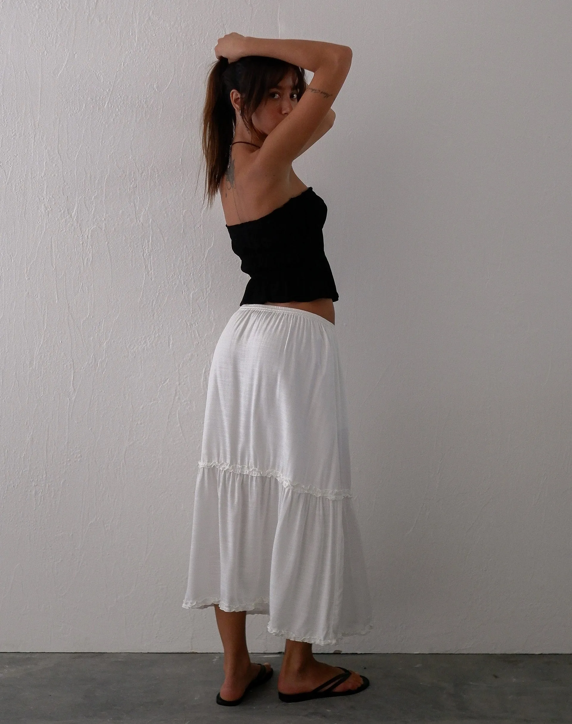 Cove Bandeau Top in Crinkle Black sold by Motel Rocks product image thumbnail 4