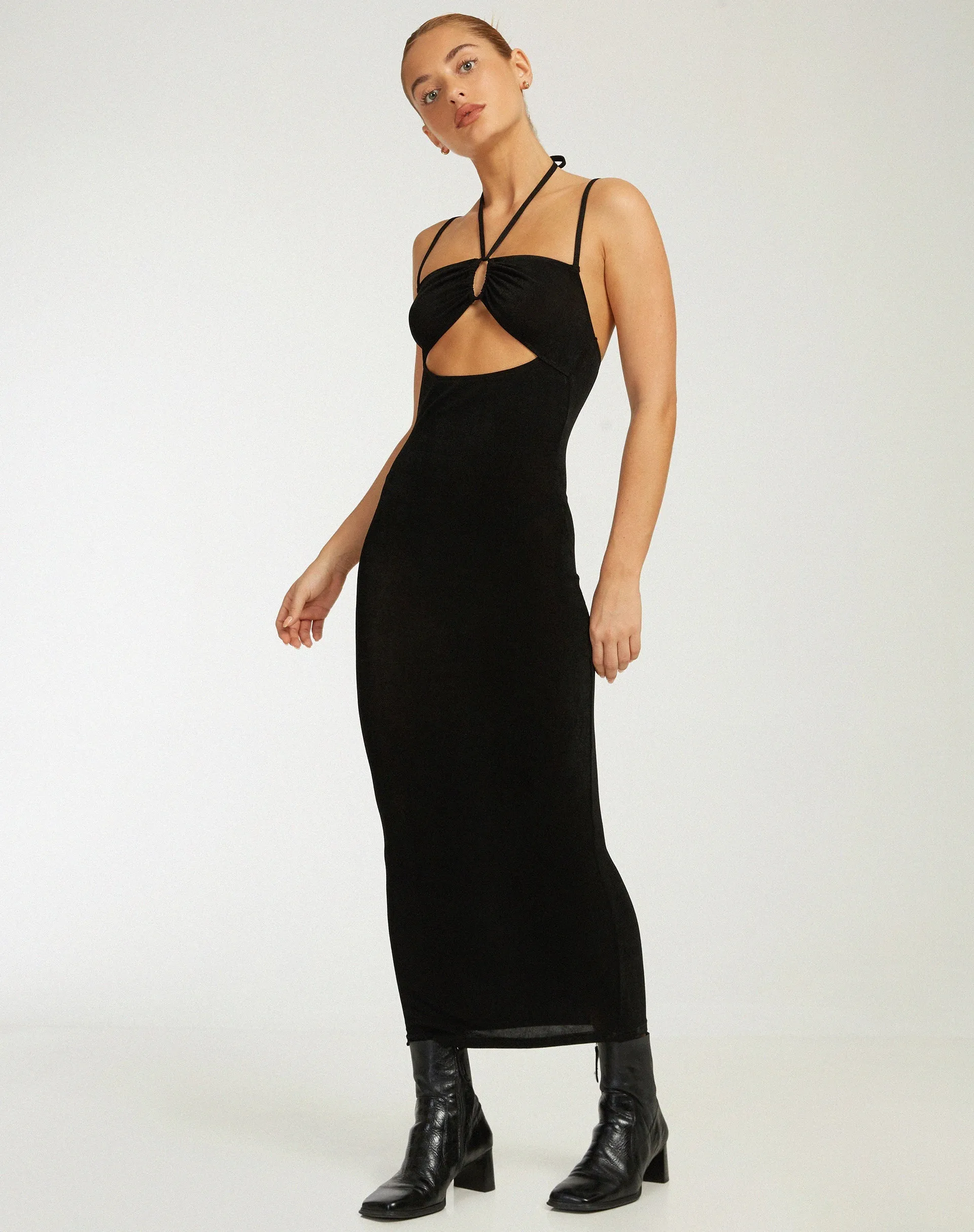 Nayara Cut Out Maxi Dress in Black sold by Motel Rocks product image thumbnail 3