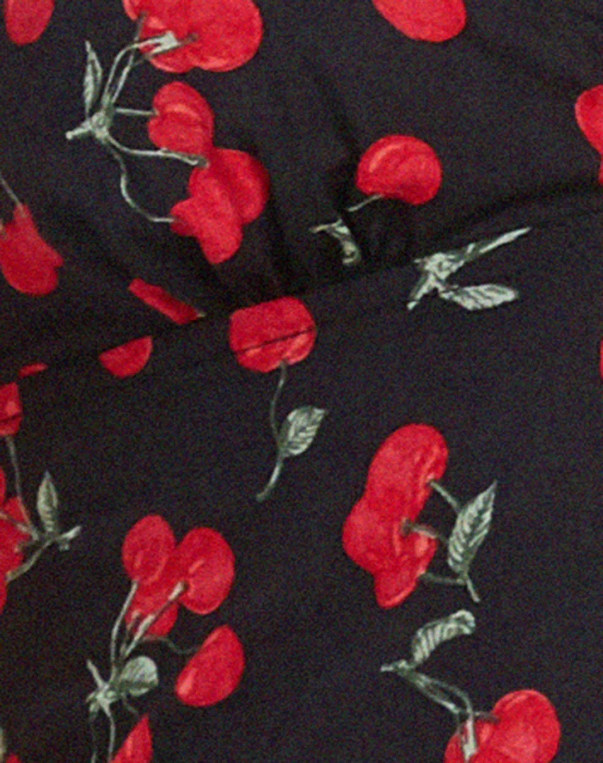 Nanda Crop Top in Cherries Black sold by Motel Rocks product image thumbnail 5