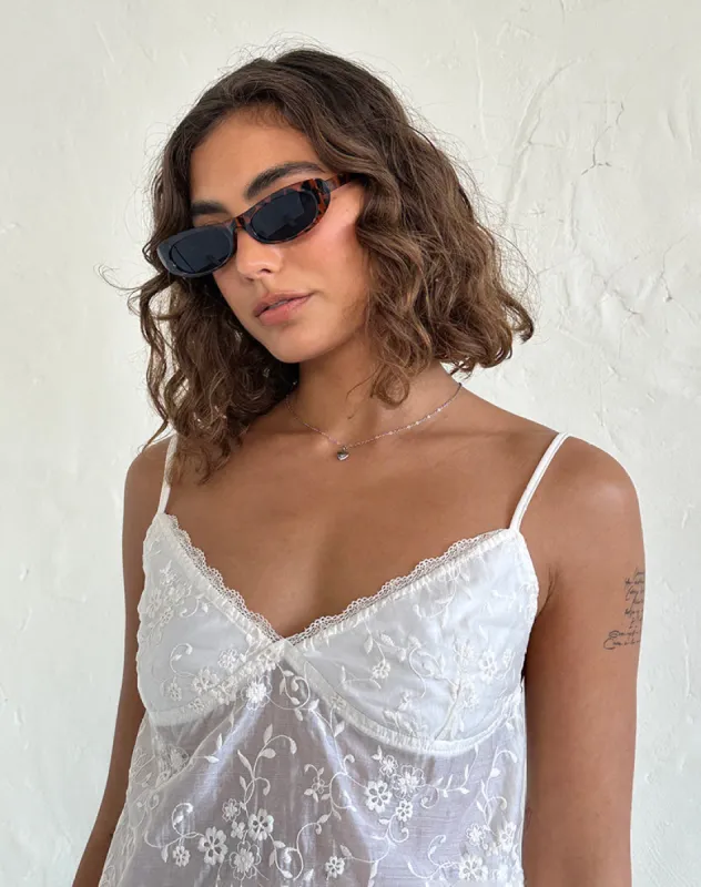 Radiata Rectangle Sunglasses in Tortoise Shell sold by Motel Rocks