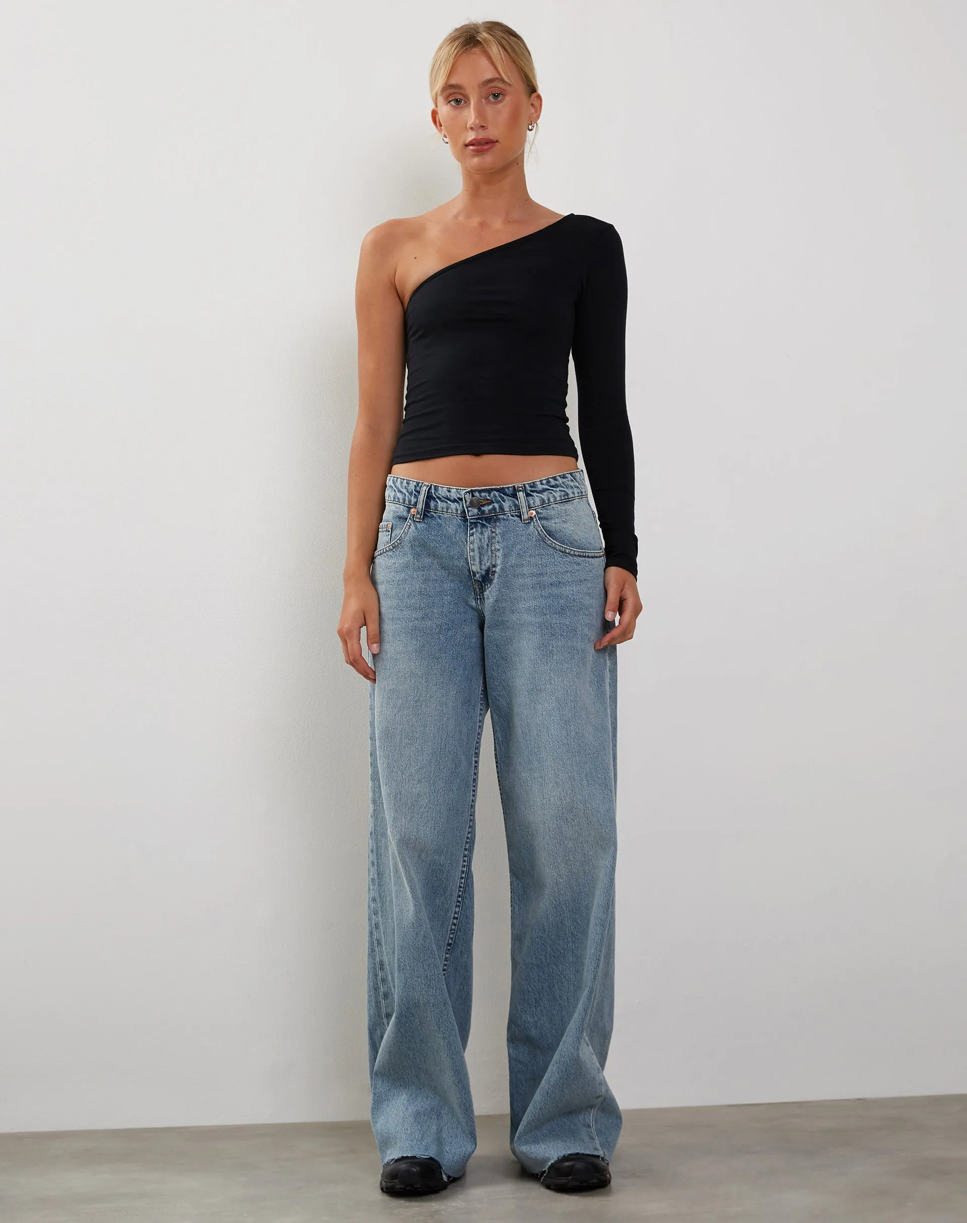 Bayge One Shoulder Top in Black sold by Motel Rocks product image thumbnail 4