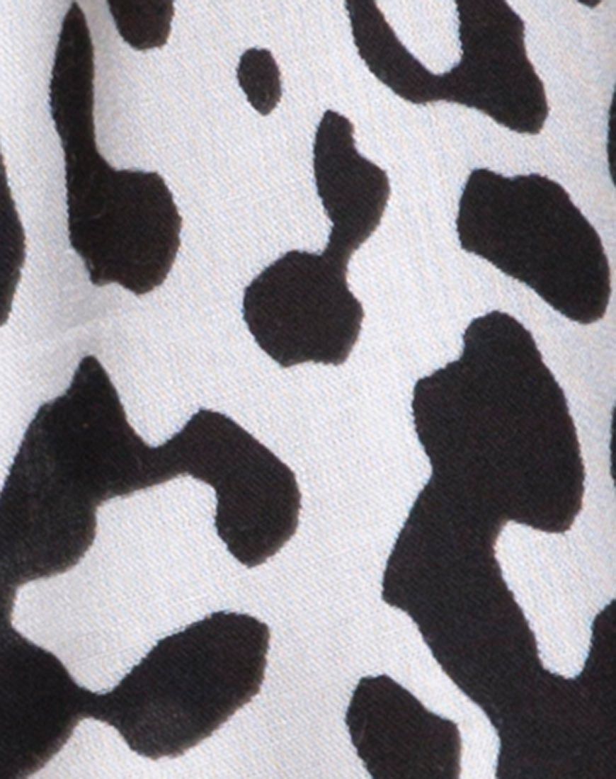 Hawaiian Shirt in Mono Animal Grey and White sold by Motel Rocks product image thumbnail 5