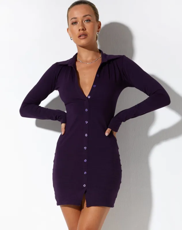 Avaya Mini Dress in Crown Jewel sold by Motel Rocks