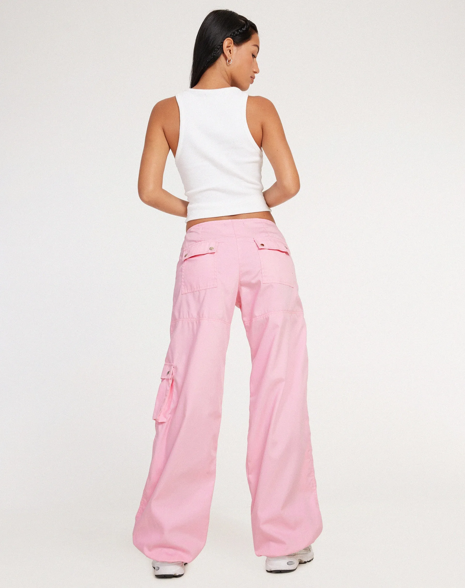Xander Cargo Trouser in Cotton Drill Blush Pink sold by Motel Rocks product image thumbnail 4