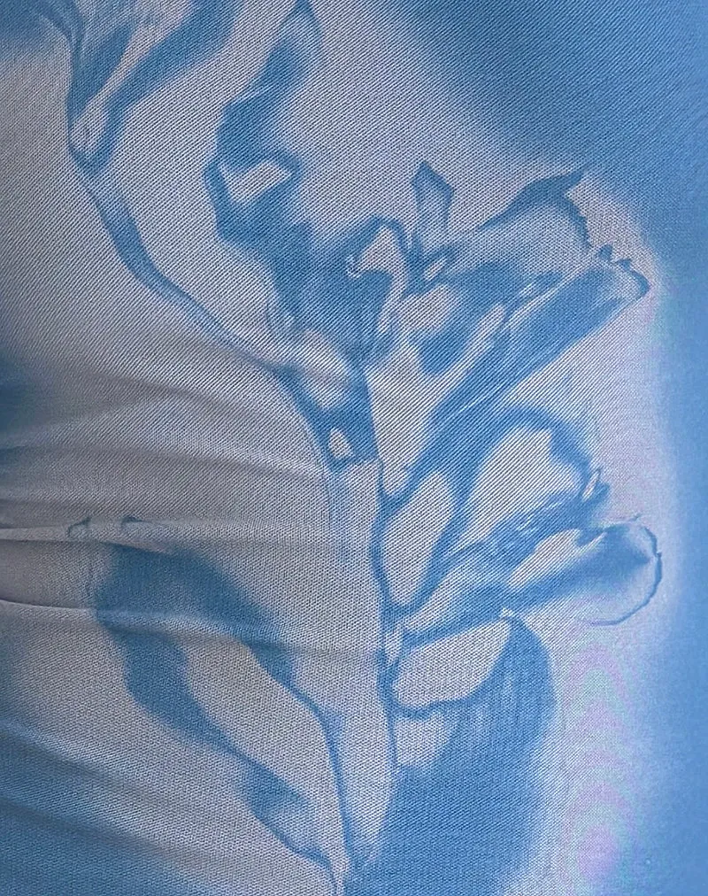 Lutana Top in Lumen Mesh Blue sold by Motel Rocks product image thumbnail 5