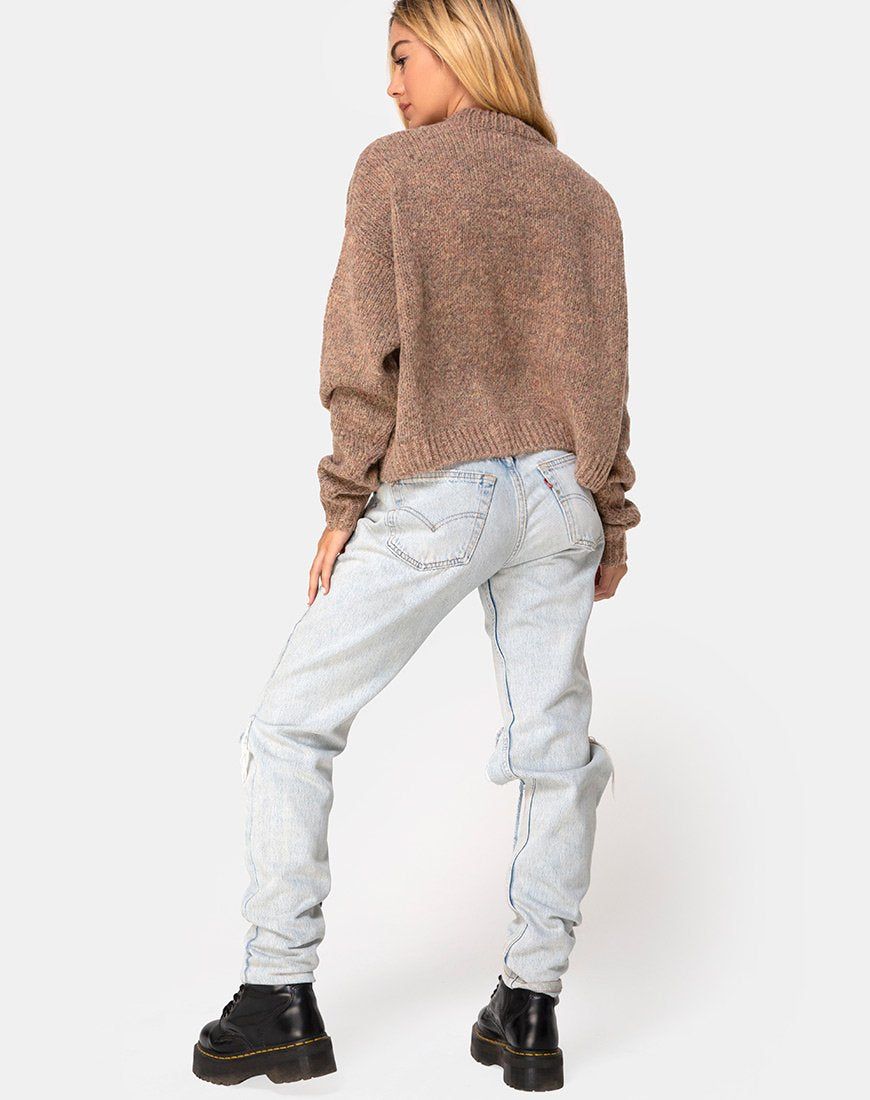 Margo Jumper in Knit Tan sold by Motel Rocks product image thumbnail 4