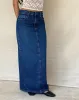 Low Rise Denim Maxi Skirt in Mid Blue Used sold by Motel Rocks