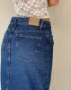 Low Rise Denim Maxi Skirt in Mid Blue Used sold by Motel Rocks