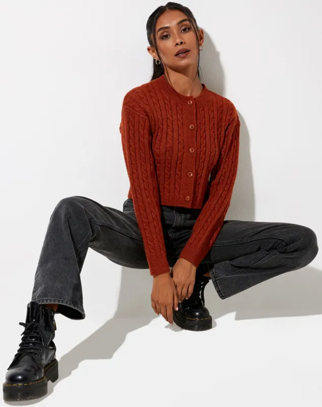 Parry Cardi in Rust sold by Motel Rocks