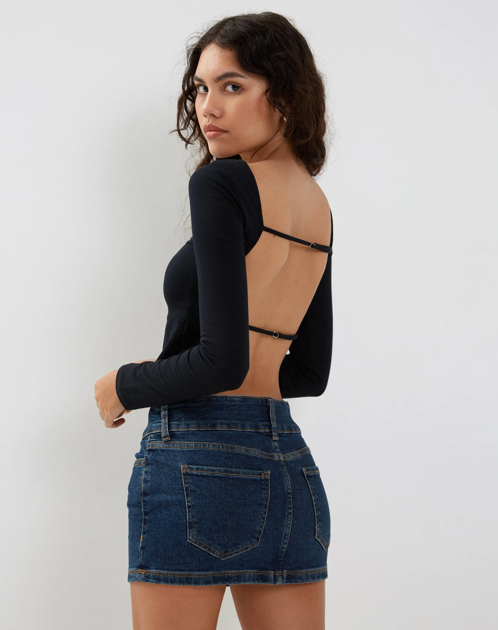 Ansita Long Sleeve Top in Black sold by Motel Rocks product image thumbnail 5