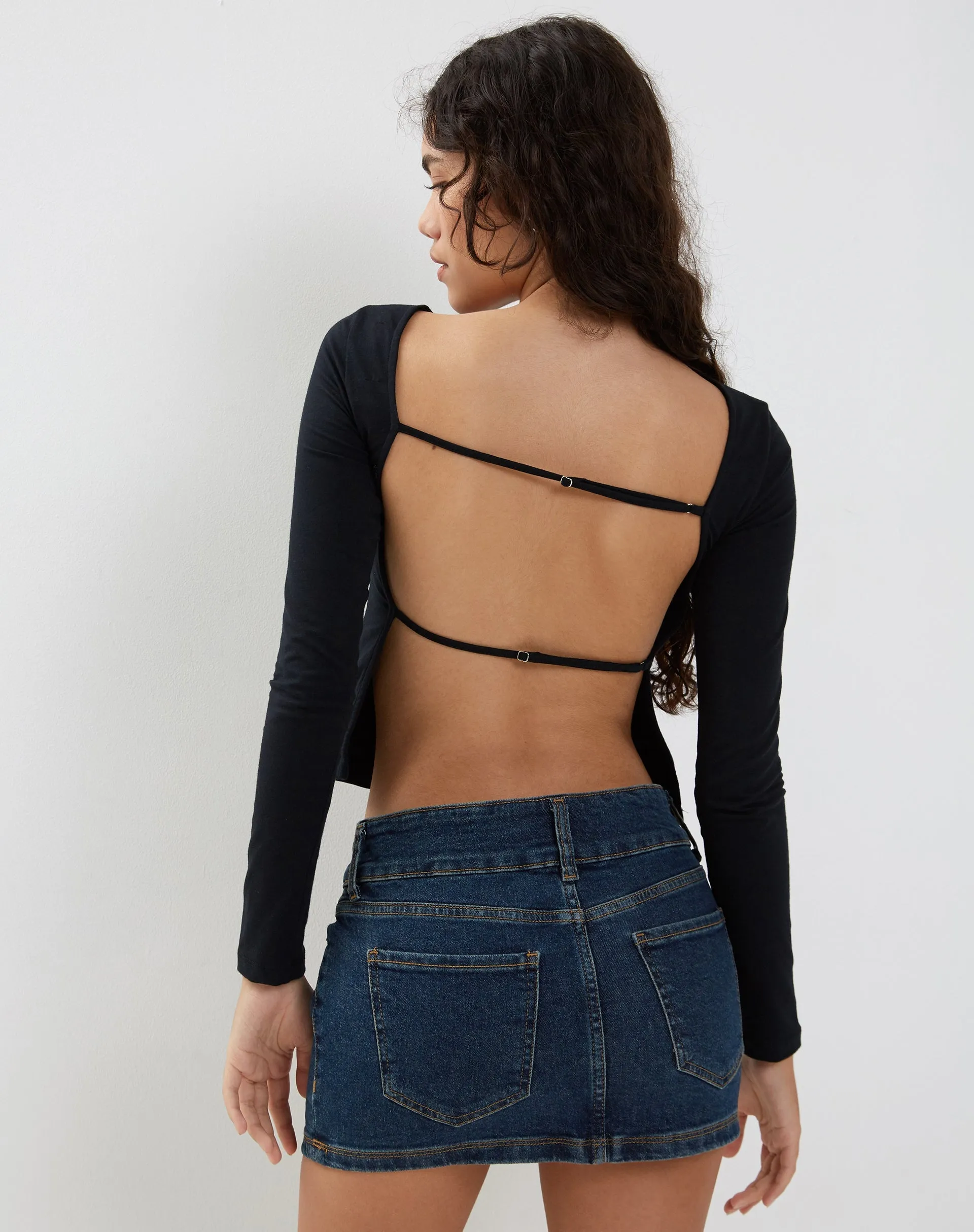 Ansita Long Sleeve Top in Black sold by Motel Rocks product image thumbnail 3