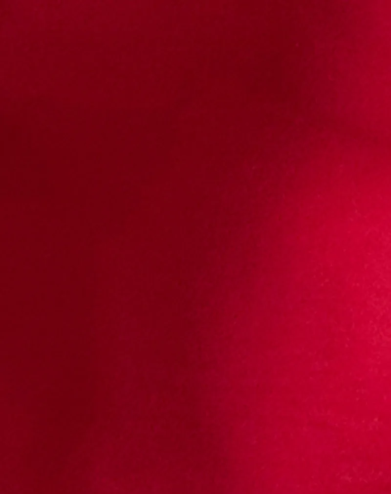 Jiniso Crop Top in Adrenaline Red with Pink Bows sold by Motel Rocks product image thumbnail 5