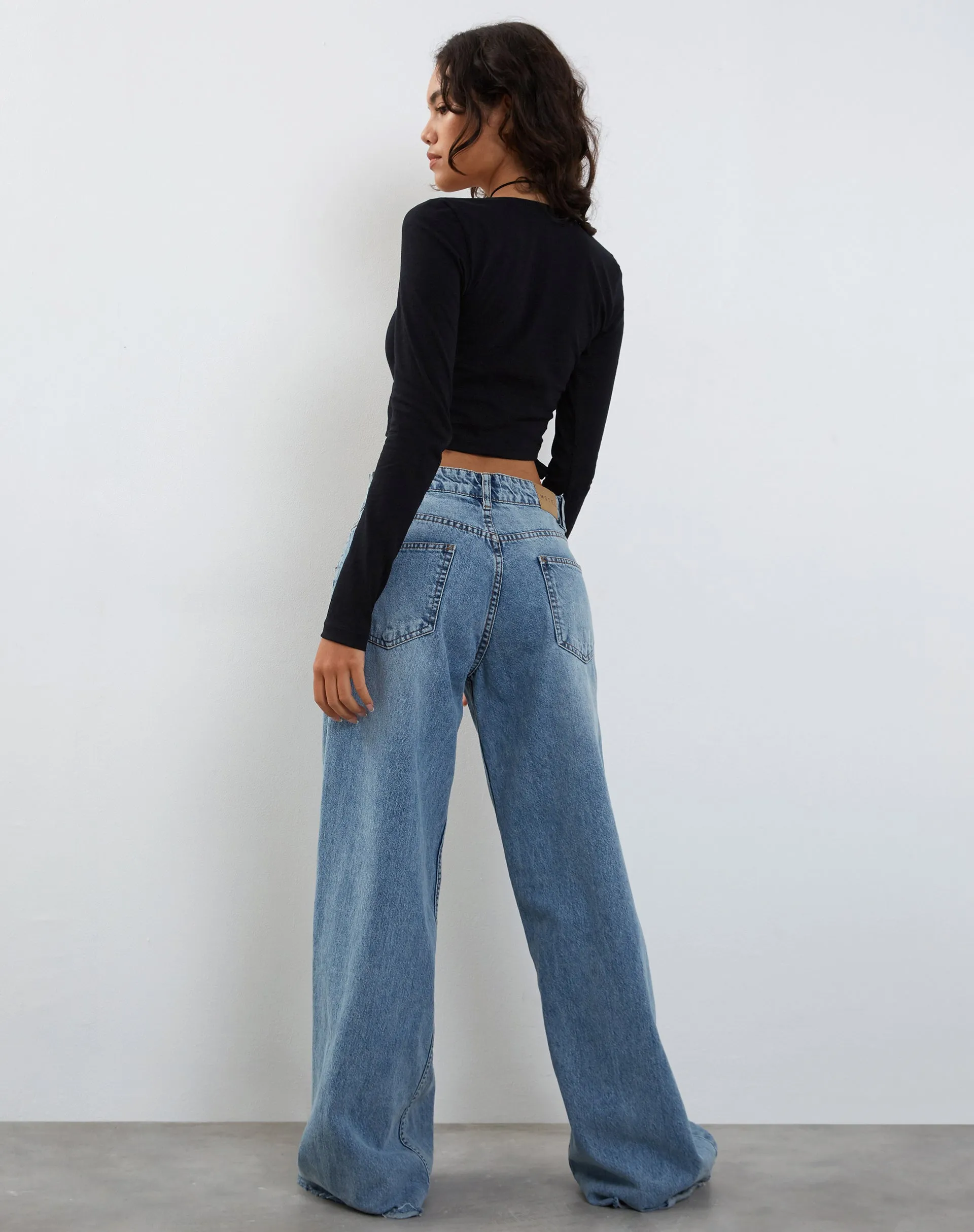 Ballet Long Sleeve Wrap Top in Black Jersey sold by Motel Rocks product image thumbnail 4