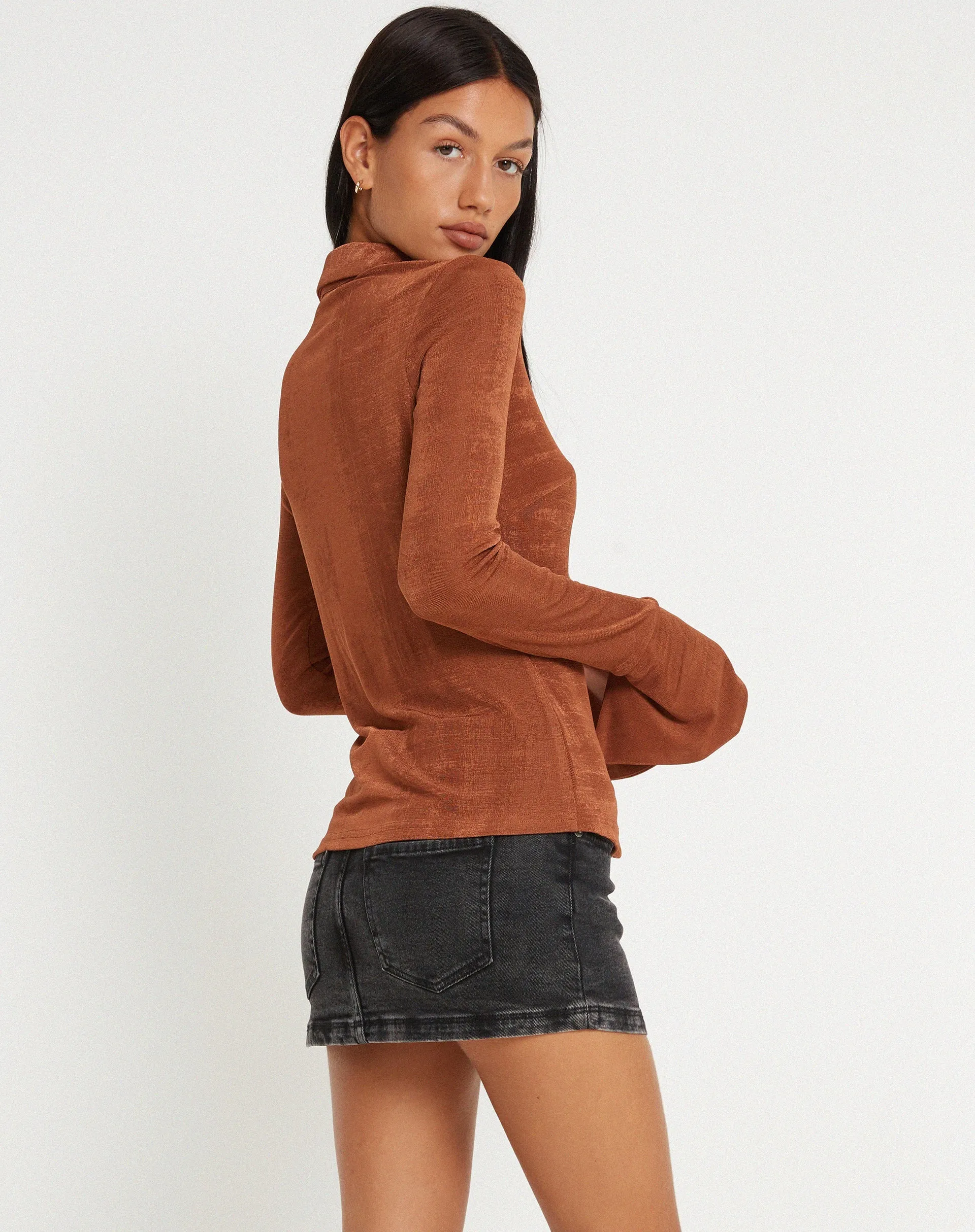 Keani Shirt in Bronze sold by Motel Rocks product image thumbnail 2