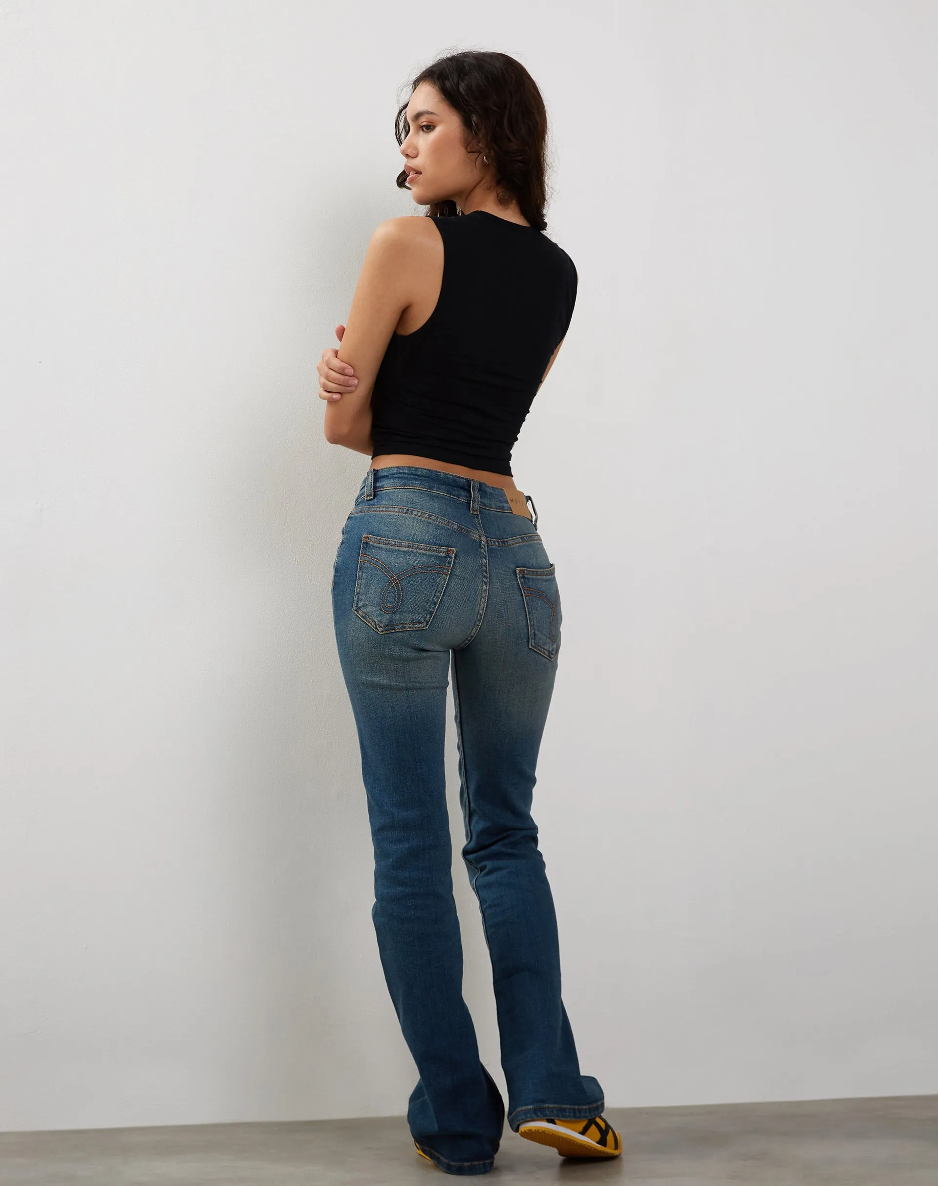 Monlo Vest Top in Lycra Black sold by Motel Rocks product image thumbnail 5