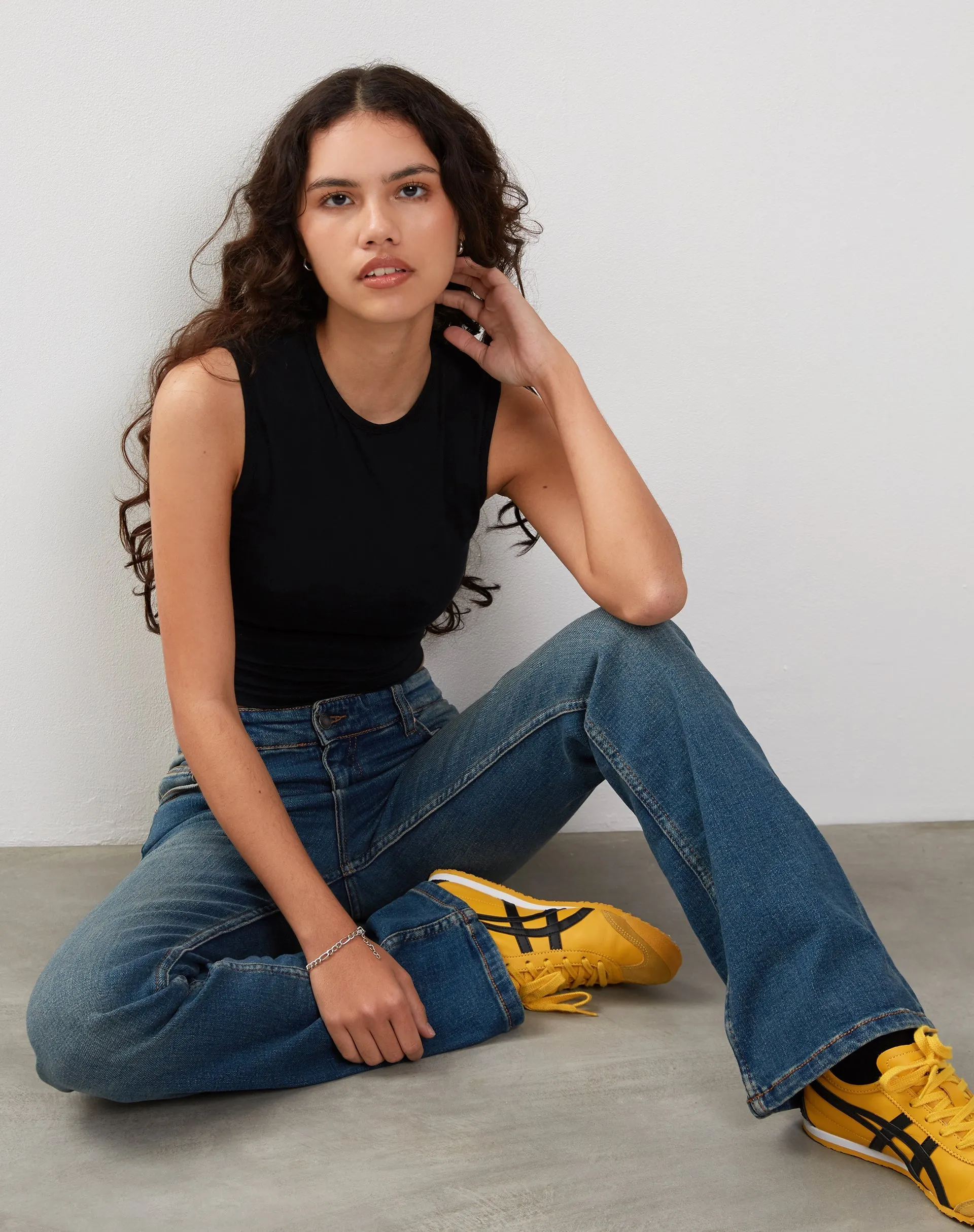 Monlo Vest Top in Lycra Black sold by Motel Rocks product image thumbnail 2