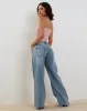 Seka Bandeau Mesh Top in Tonal Pink sold by Motel Rocks
