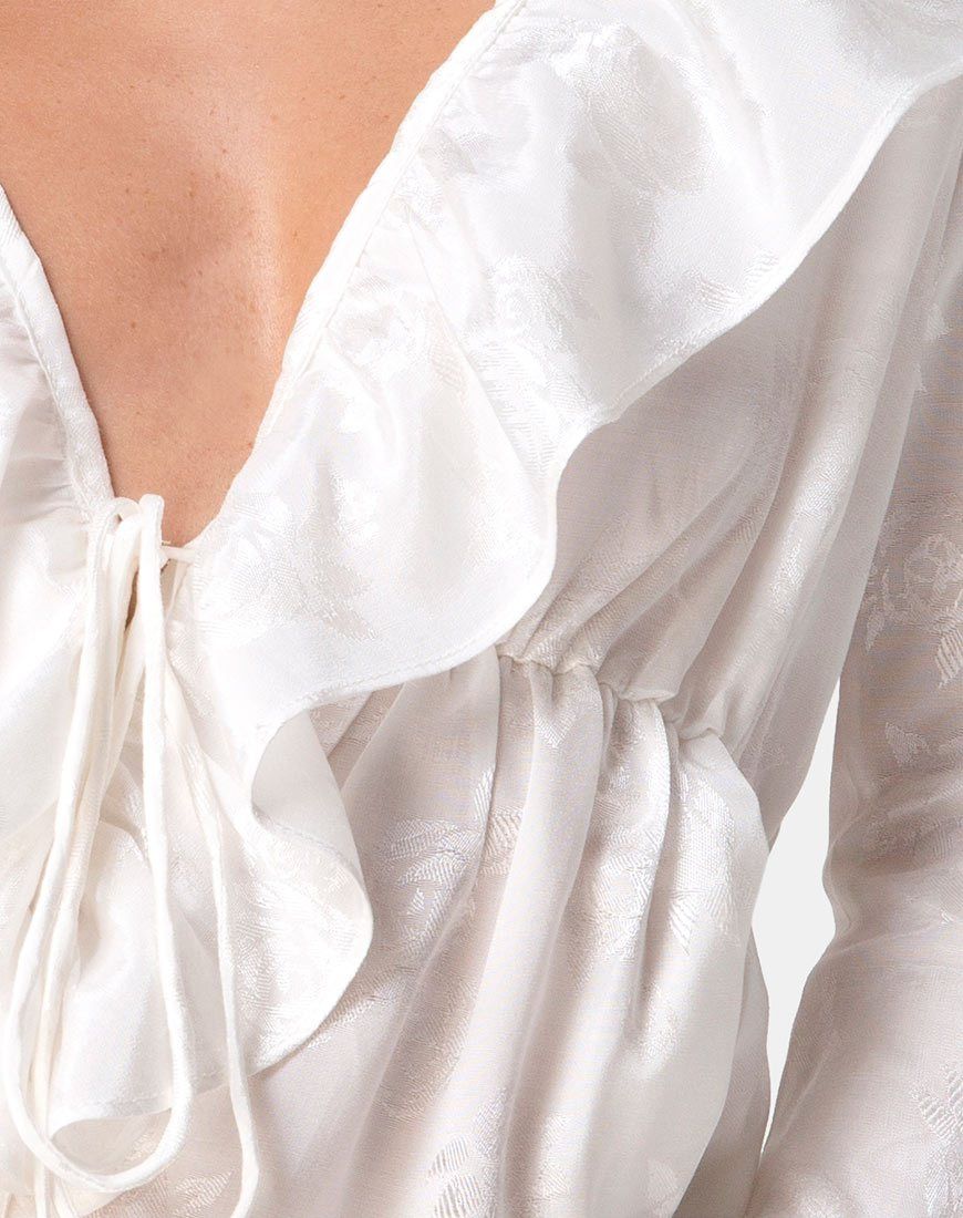 Diar Top in Satin Rose Ivory sold by Motel Rocks product image thumbnail 5