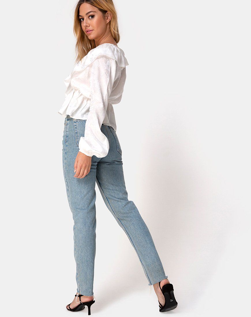 Diar Top in Satin Rose Ivory sold by Motel Rocks product image thumbnail 4