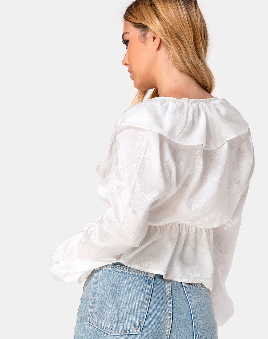 Diar Top in Satin Rose Ivory sold by Motel Rocks product image thumbnail 2