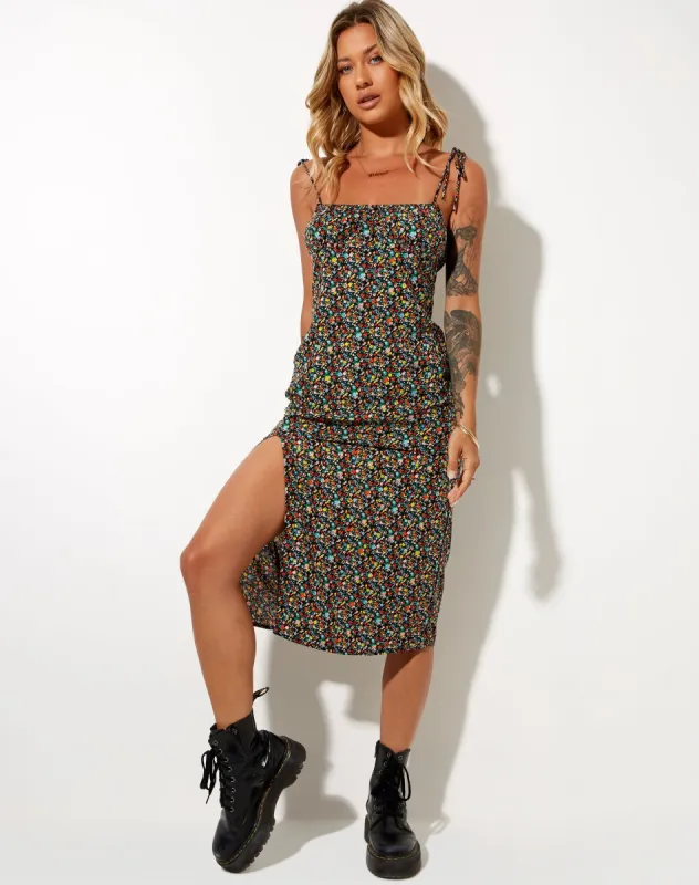 Lotie Midi Dress in Kenny Floral sold by Motel Rocks