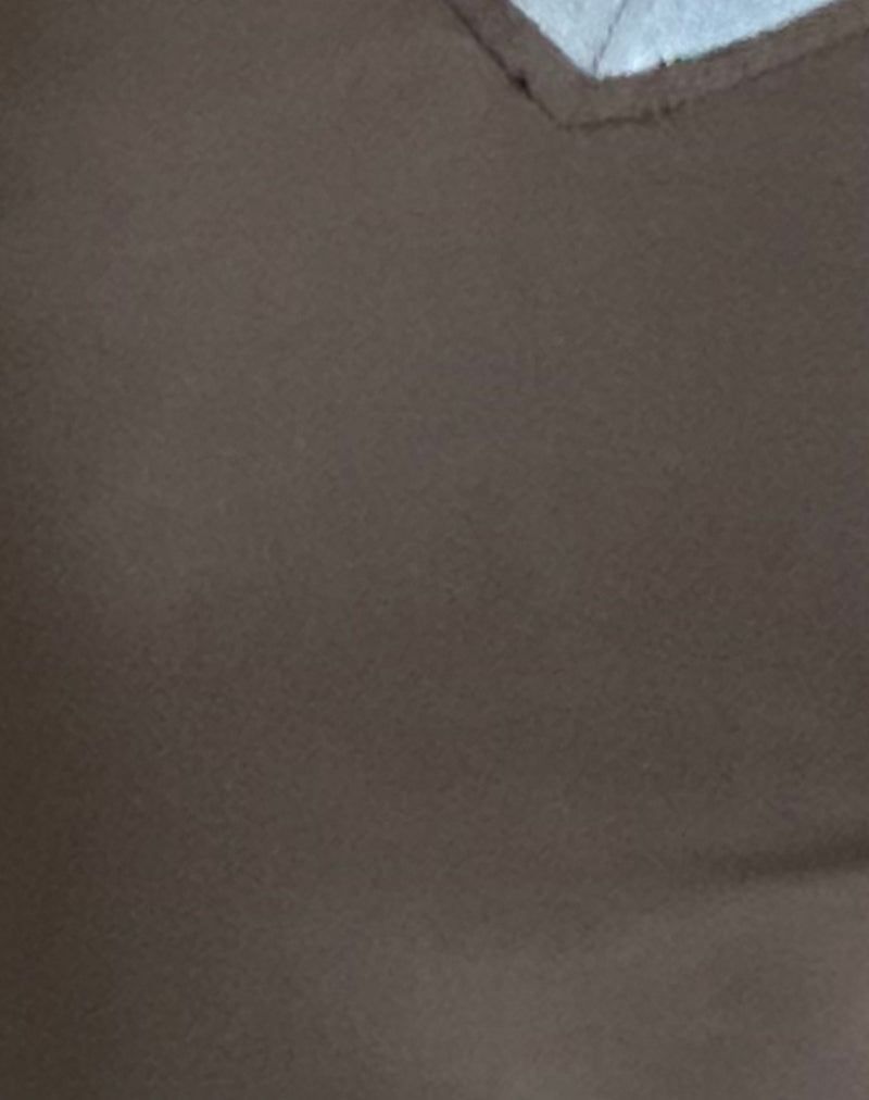 Izolde Baby Tee in Cloudburst with Nantucket Blue Binding and M Embroidery sold by Motel Rocks product image thumbnail 5