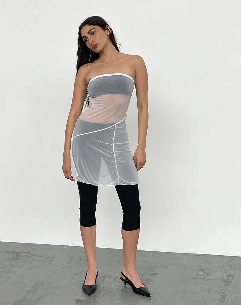 Gretchen Bandeau Mini Dress in Sheer Cream sold by Motel Rocks product image thumbnail 4