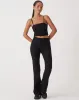 MOTEL X OLIVIA NEILL Merita Crop Top in Tailoring Black sold by Motel Rocks