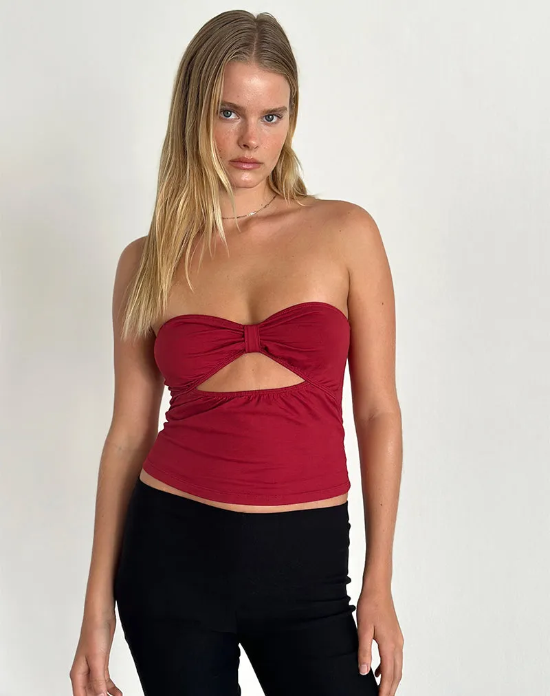 Tifose Twist Front Top in Adrenaline Red sold by Motel Rocks product image thumbnail 5