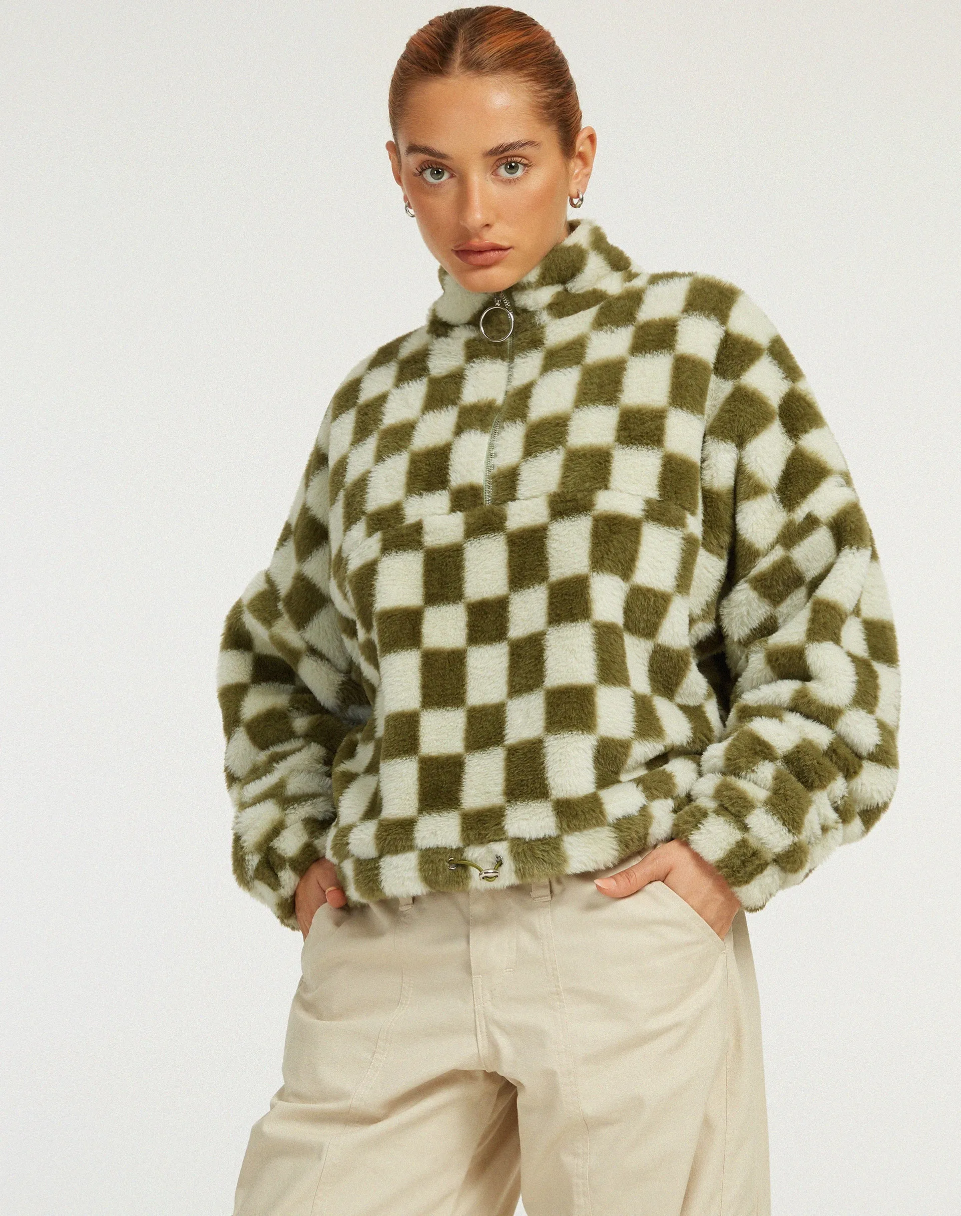 Nero Jacket in Checkered Sage sold by Motel Rocks product image thumbnail 2