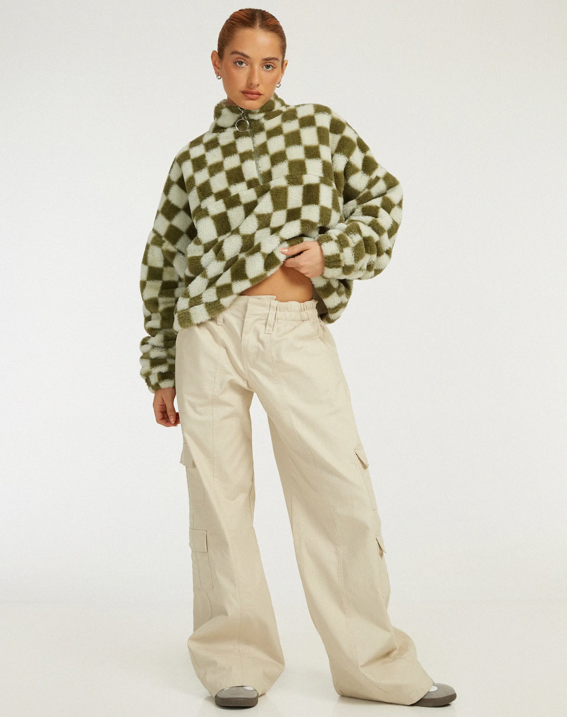 Nero Jacket in Checkered Sage sold by Motel Rocks product image thumbnail 4