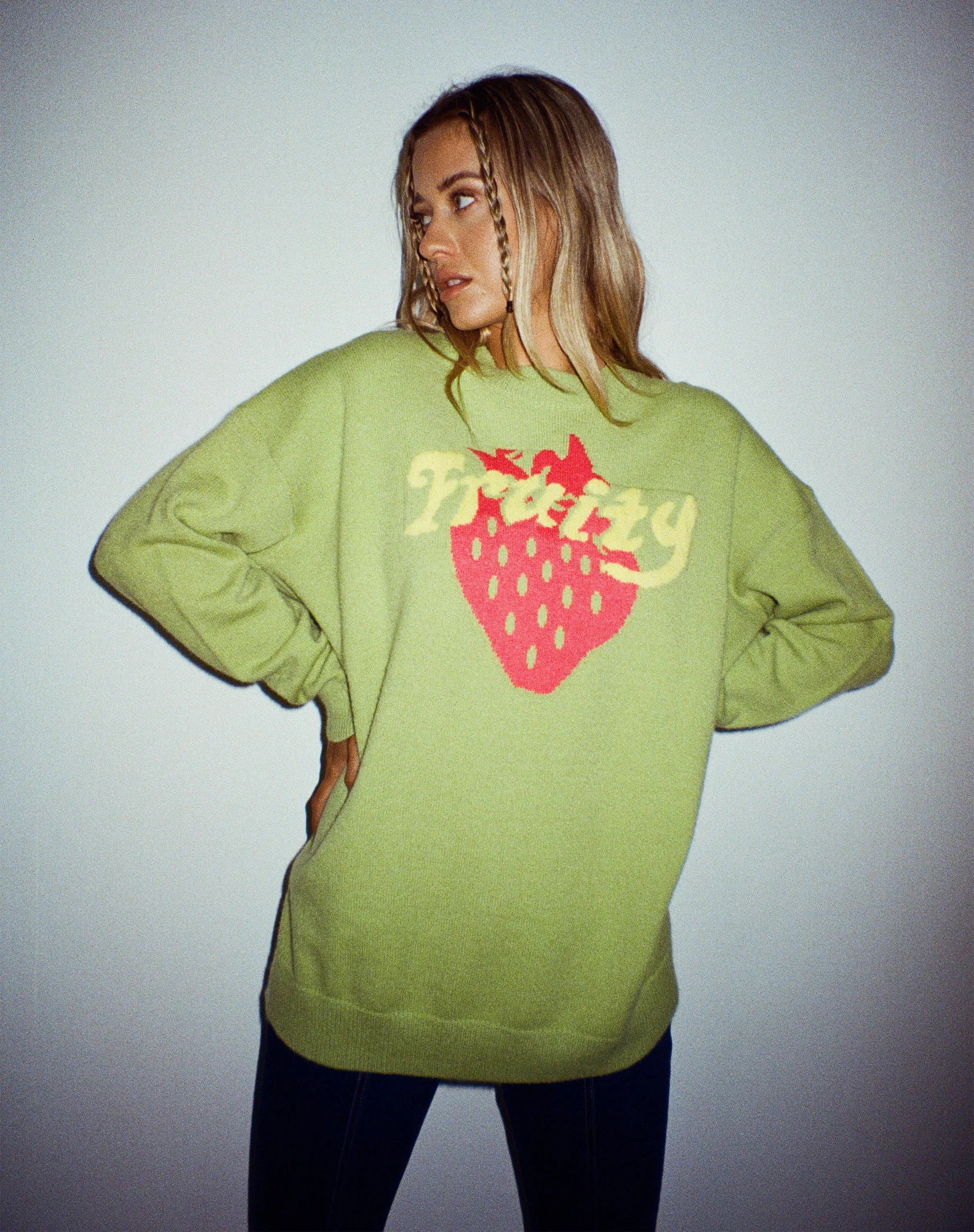 Lulees Jumper in Lime Fruity sold by Motel Rocks