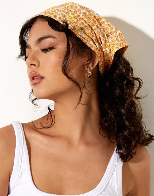 Bandana in Garden Flower Yellow sold by Motel Rocks