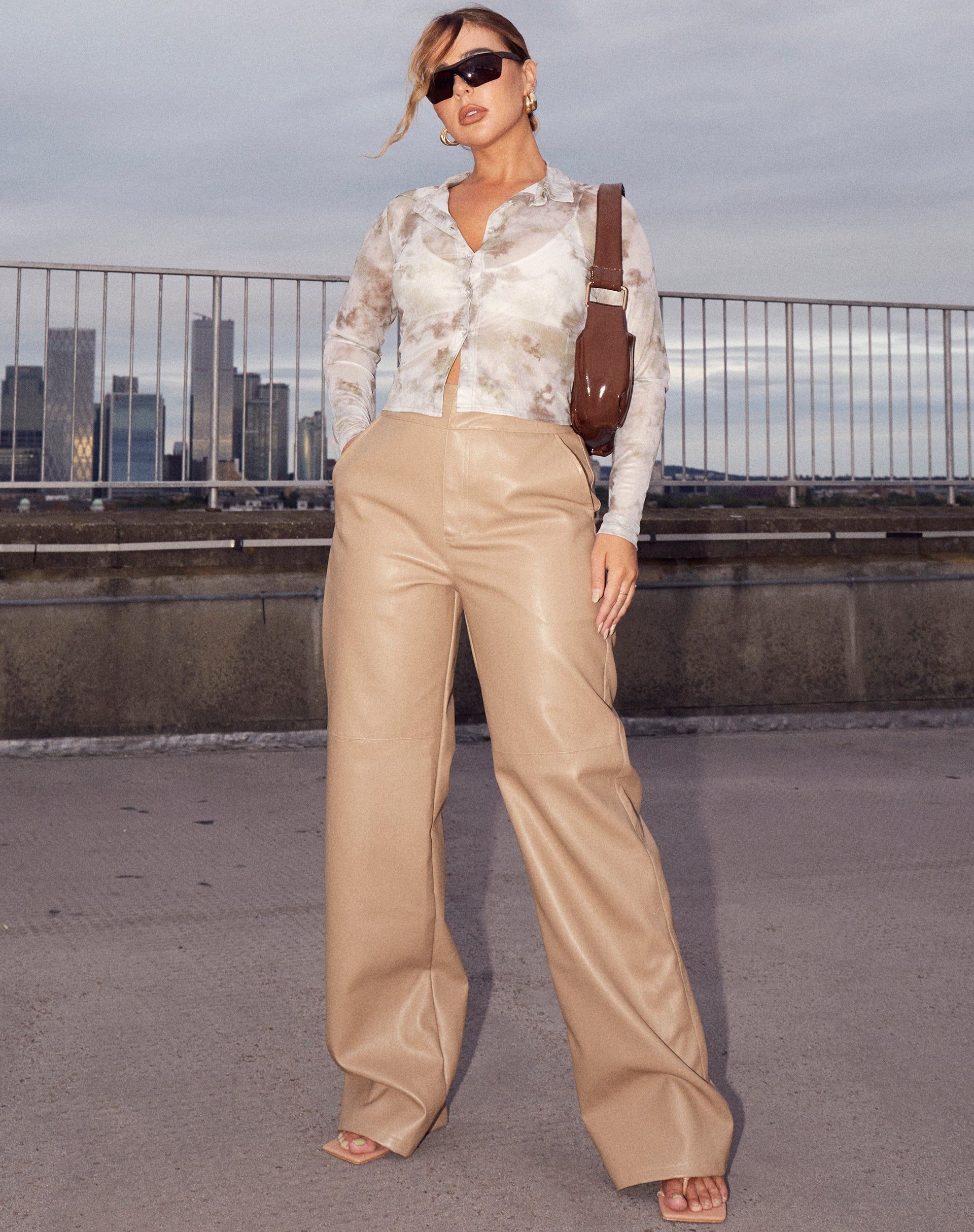 Kelly Shirt in Mesh Sage Smoke sold by Motel Rocks product image thumbnail 4