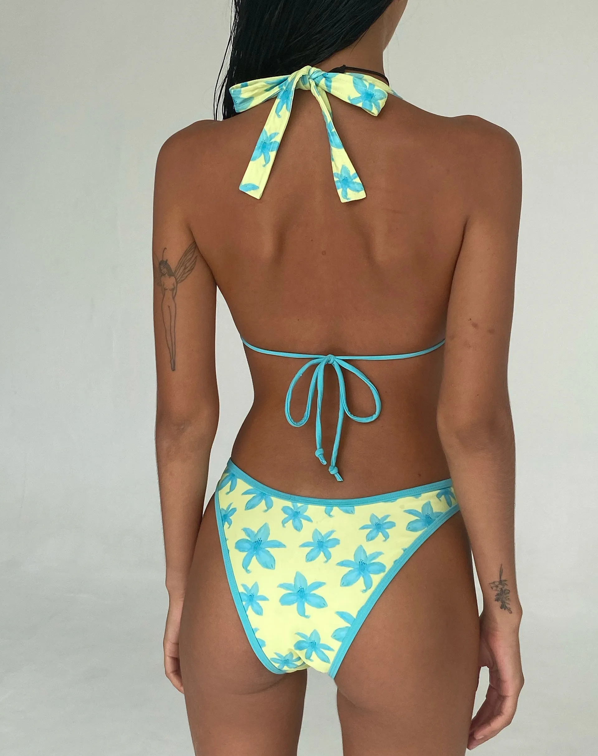 Farida Bikini Bottom in Yellow Painted Flower sold by Motel Rocks product image thumbnail 5