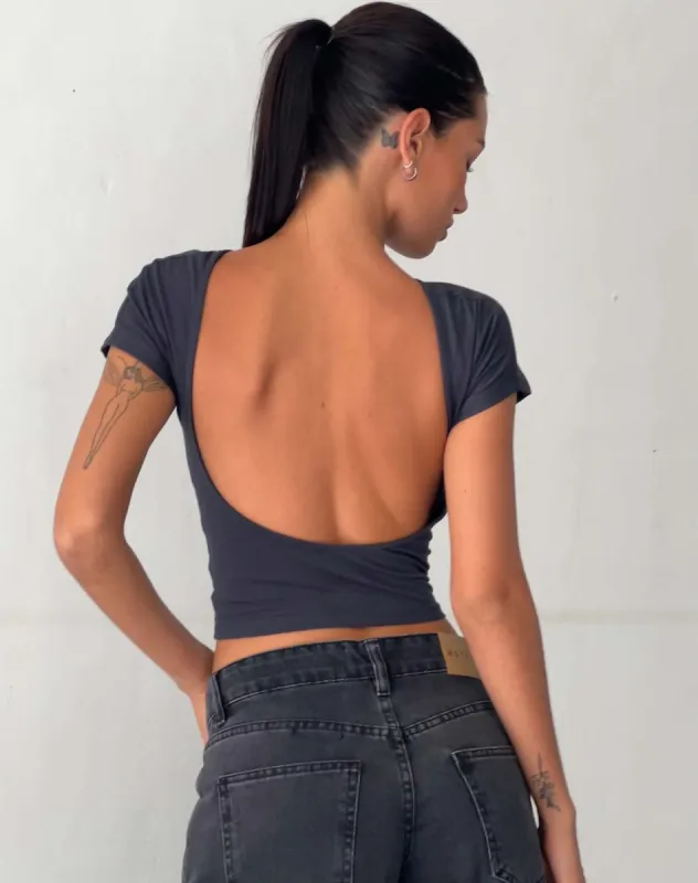 Xiwang Crop Top in Ocean Storm sold by Motel Rocks